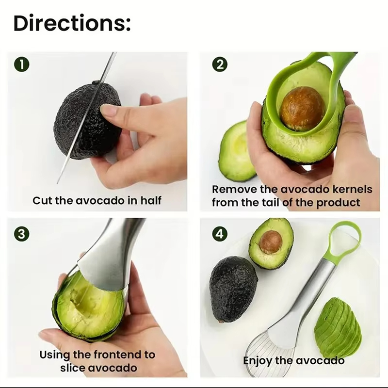 Avocado Slicer Tool - Avocado Slicer 2 In 1 Stainless