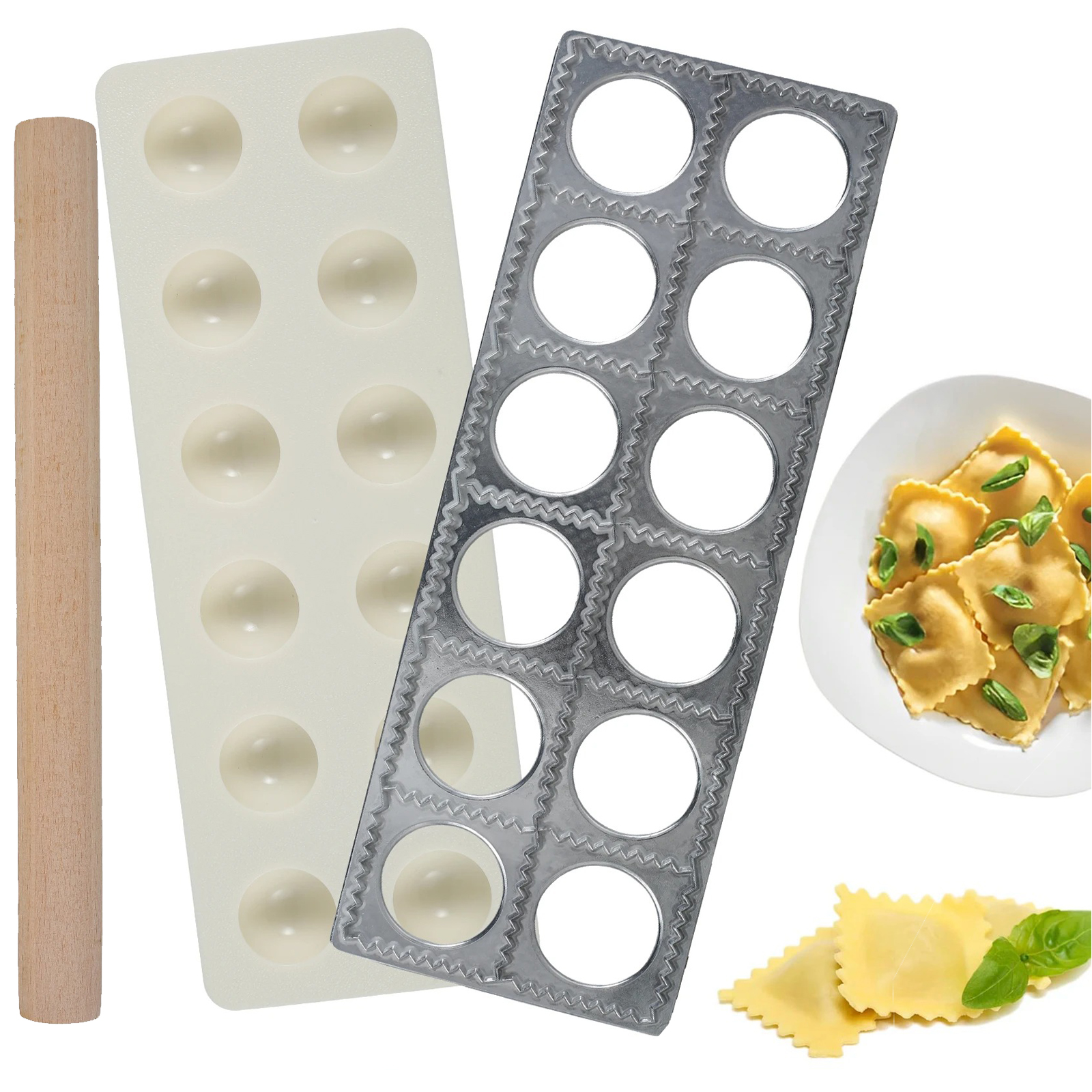 Kitchen Gadgets List - Dumpling Mold 12 Holes Ravioli Press