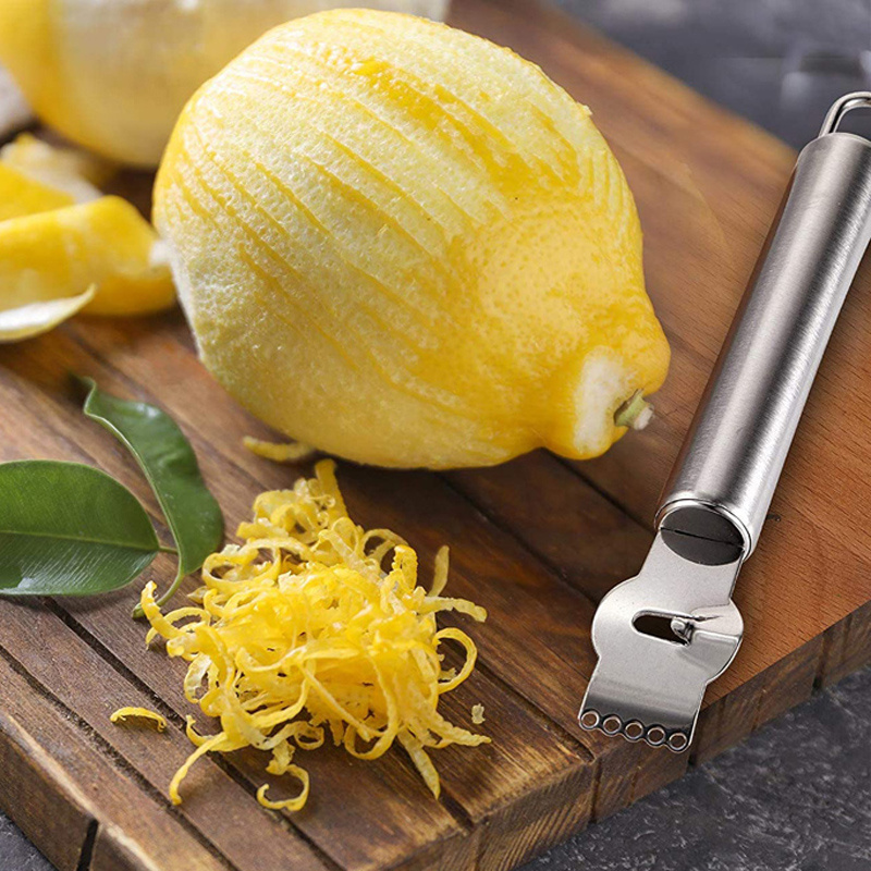 Healthy Kitchen Gadgets - Stainless Steel Lemon Zester Grater Citrus