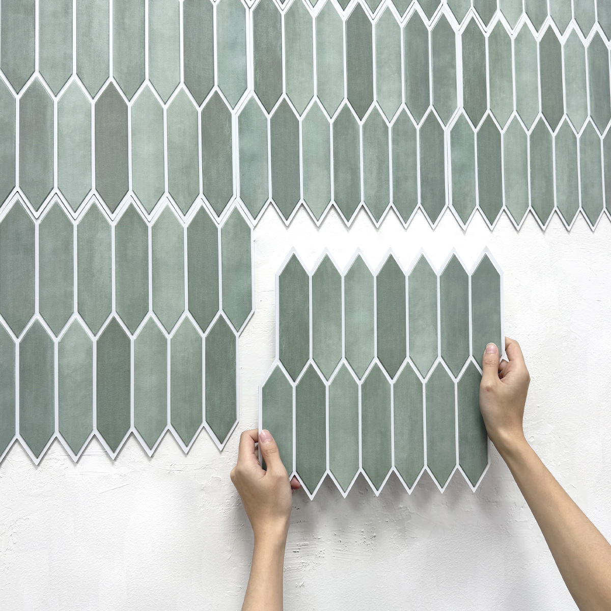 Kitchen Gadgets Green - 1/10pcs 3D Tile Sticker, Self-adhesive 3D