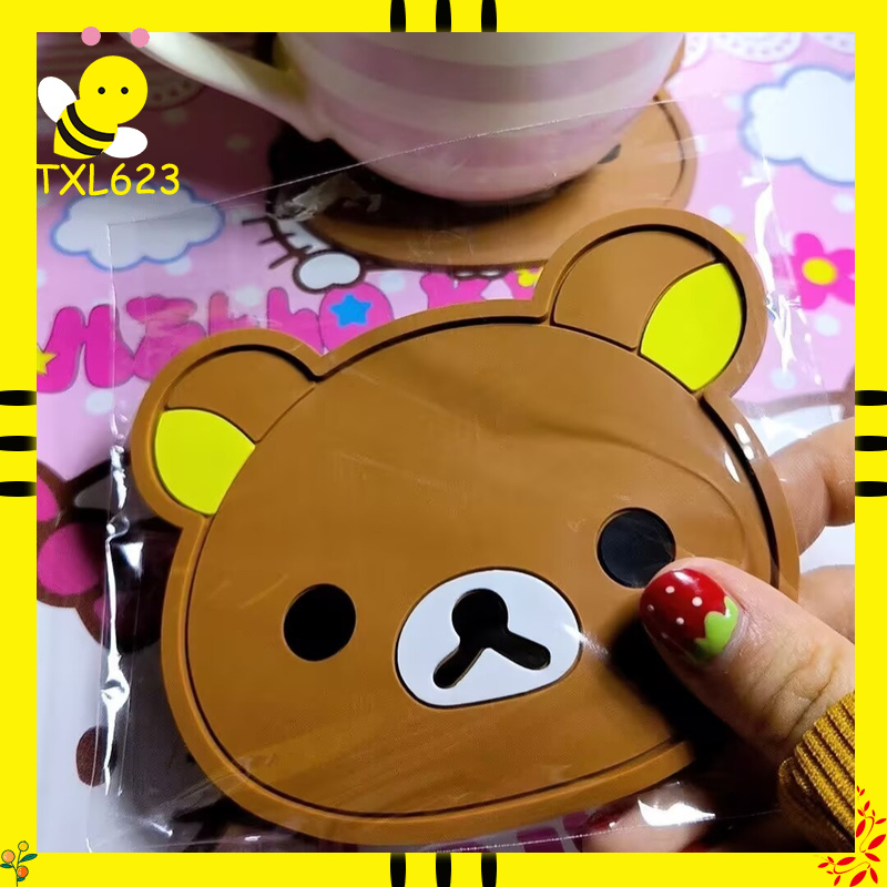 Kitchen Gadgets Needed - Rilakkuma Silicone Cup Coaster Cute Heat