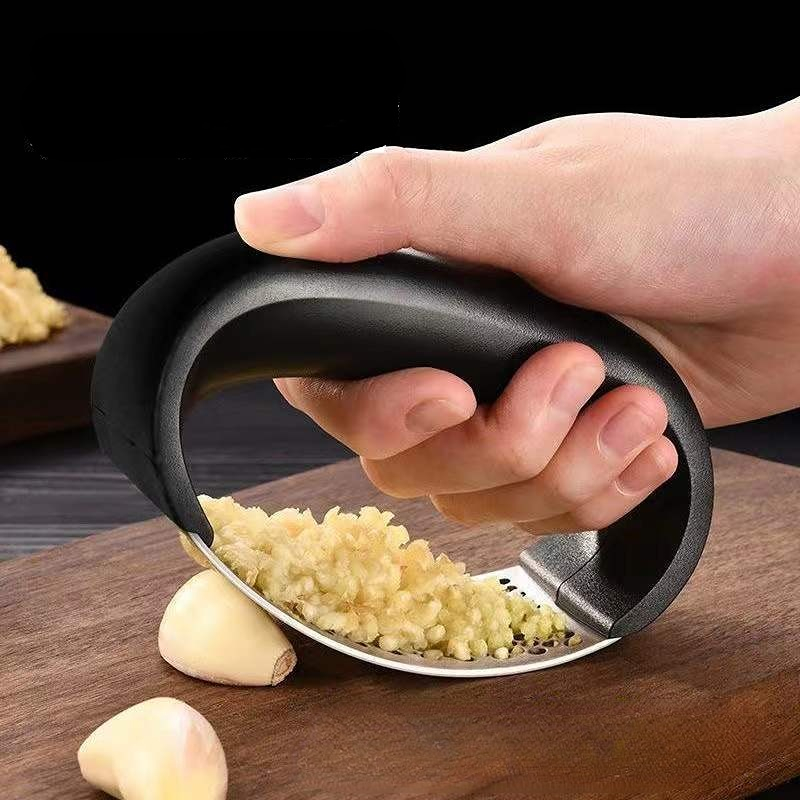 Healthy Kitchen Gadgets - Stainless Steel Garlic Press Crusher Manual