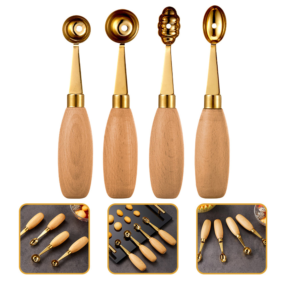 Cherry Pitter Tool - 4pcs Stainless Steel Melon Baller Spoon