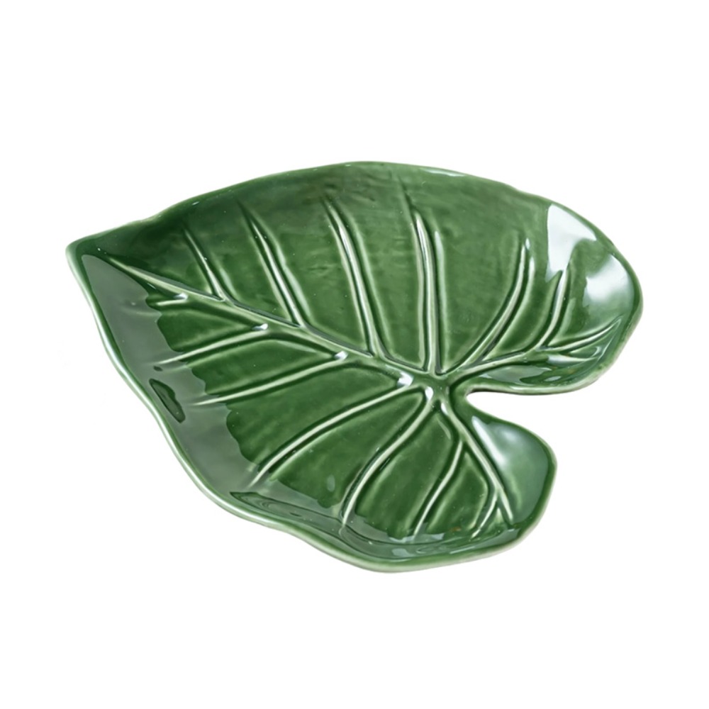 Kitchen Gadgets Green - Kitchen Gadget Ceramic Leaf Spoon Holder