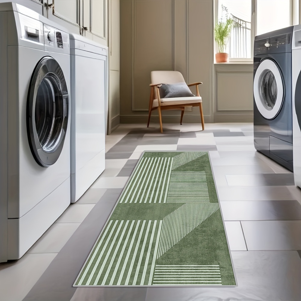 VIKAMA Striped Green Carpet Ki - Kitchen Gadgets Green 评论和价格