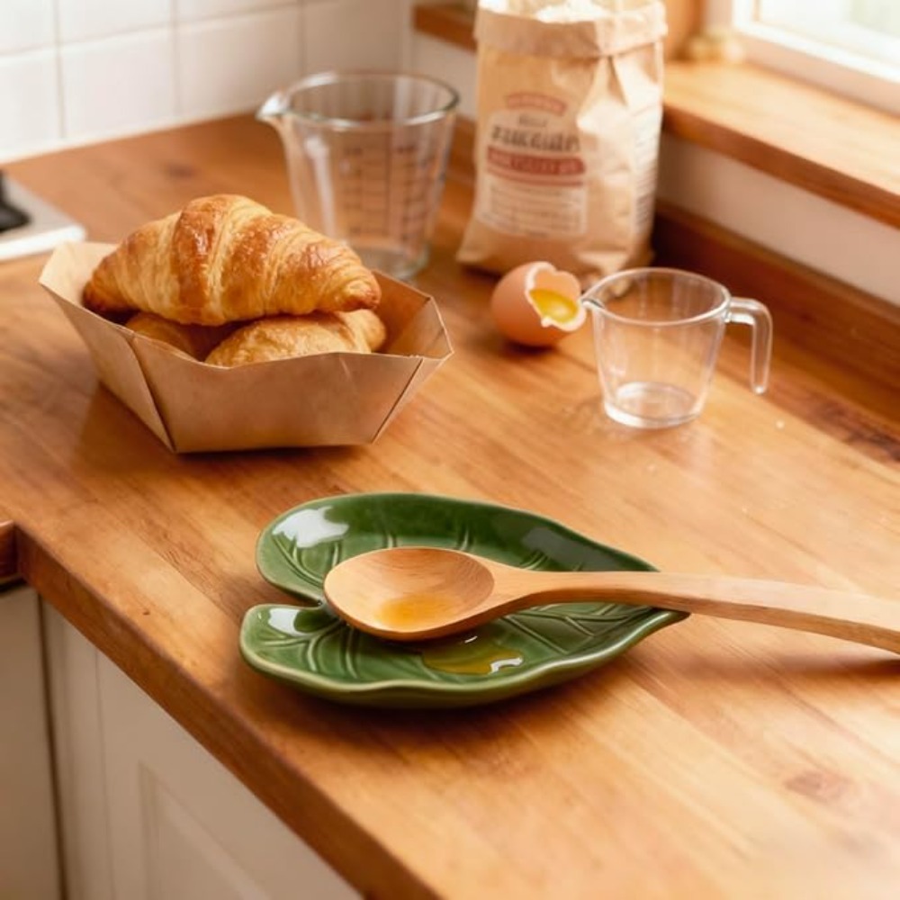 Kitchen Gadget Ceramic Leaf Sp - Kitchen Gadgets Green 评论和价格