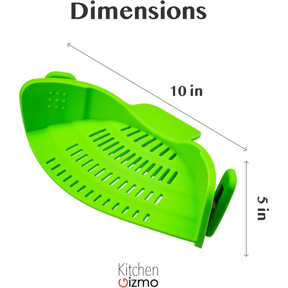 Clip On Strainer for Pots and  - Kitchen Gadgets Green 评论和价格