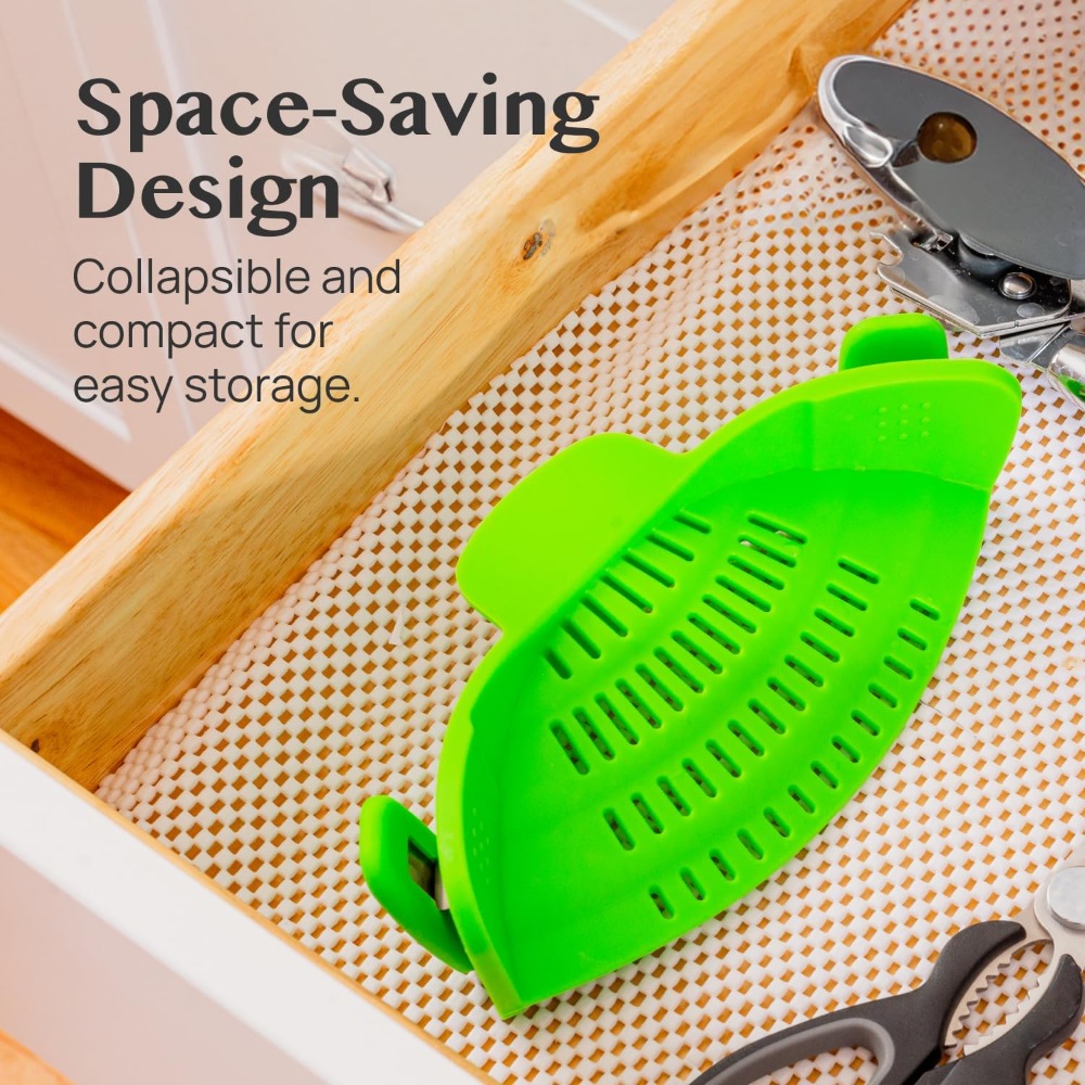 Clip On Strainer for Pots and  - Kitchen Gadgets Green 评论和价格