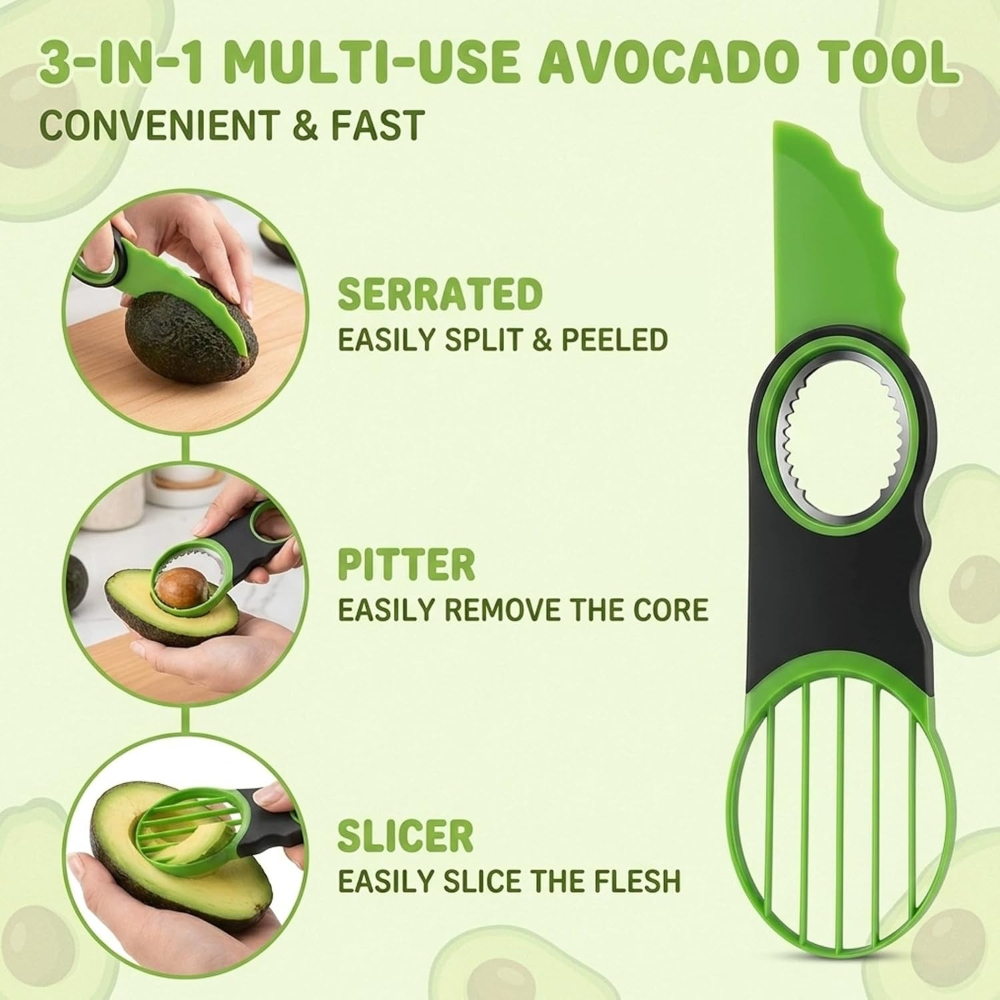 3-in-1 Avocado Slicer Tool Sta - Avocado Slicer Tool 评论和价格